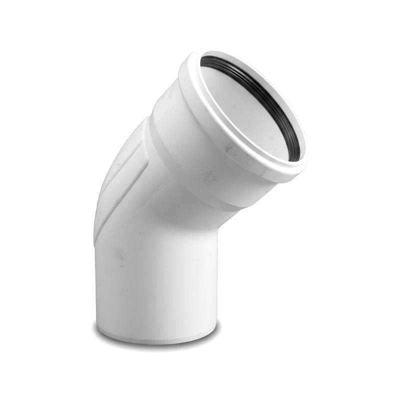 Отвод бесшумный PP-H Дн 110×45° RAUPIANO PLUS белый Rehau