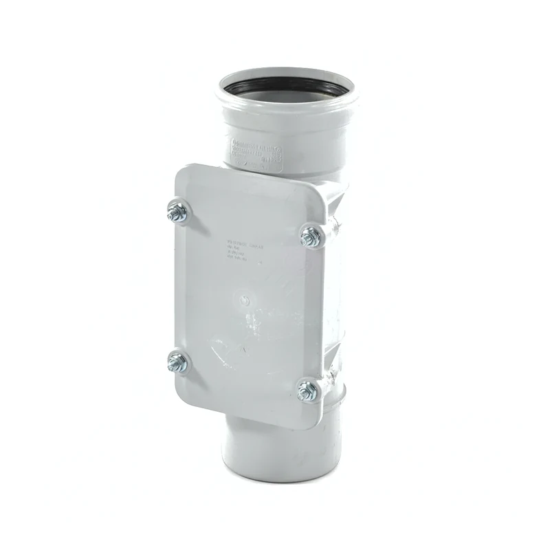Ревизия прямоугольная крышка бесшумная PP-MD Дн 160 DN 160 Skolan Safe на 4-х болтах SKRE светло-серый Ostendorf