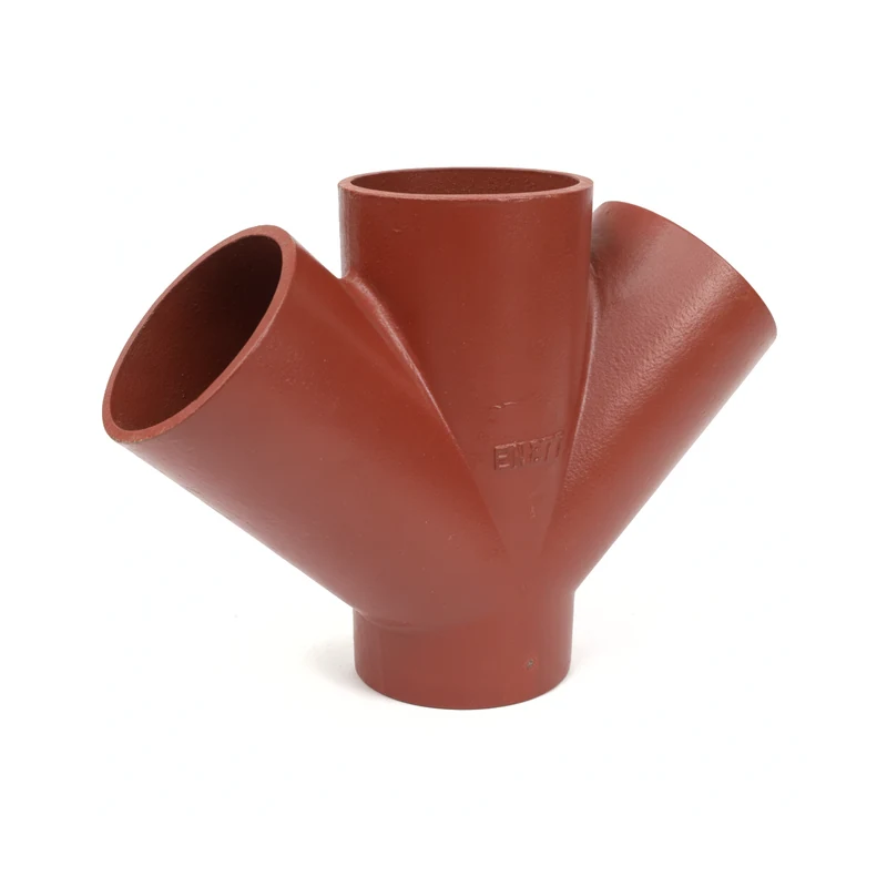 Крестовина чугунная SML Ду 100×100×100×45° безраструбная