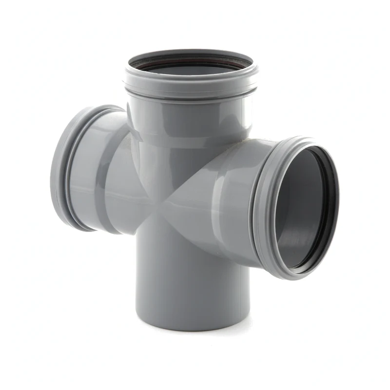 Крестовина 1-плоскостная PP-H Дн 110×110×50×87° серый Политэк