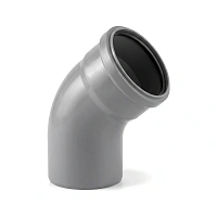 Отвод PP-H Дн 160×45° HT HTB серый Ostendorf