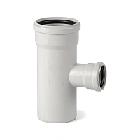 Тройник переходной бесшумный с выходом PP-MD Дн 90×50×87° DN 90 Skolan Safe SKEA-HT х50) на трубу светло-серый Ostendorf