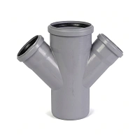 Крестовина 1-плоскостная PP-H Дн 110×50×50×45° HT HTDA серый Ostendorf