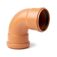 Отвод PP-B Дн 160×87° коричневый Ростурпласт-RTP